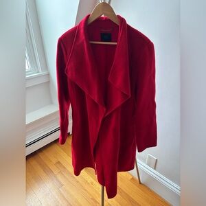 Banana Republic black label red wool coat, size large